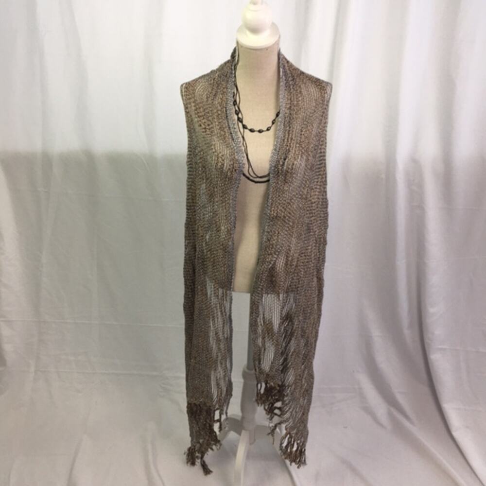 Collection 18 Scarf with fringe Brown
